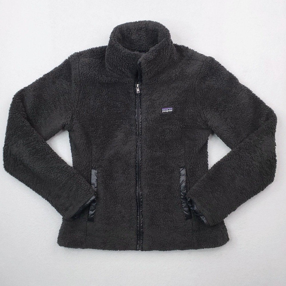 Patagonia Los Gatos Jacket Womens Small Gray Deep Pile Fleece Coat Outdoor